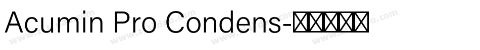 Acumin Pro Condens字体转换